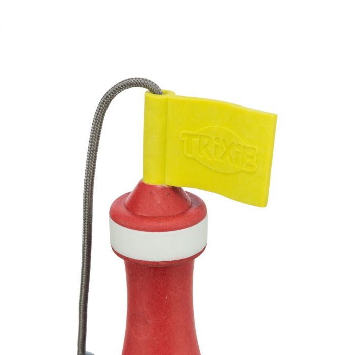 Trixie Juguete Boya acuática de 19 cm para snacks con cuerda