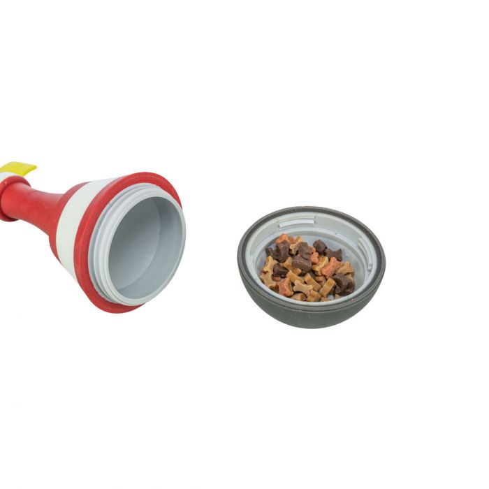 Trixie Juguete Boya acuática de 19 cm para snacks con cuerda