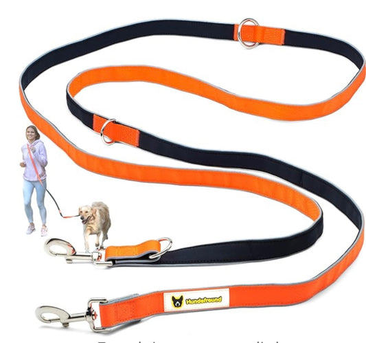 Correa Multiposición Hundefreund 6‑en‑1 – Versátil para Todo Tipo de Paseo