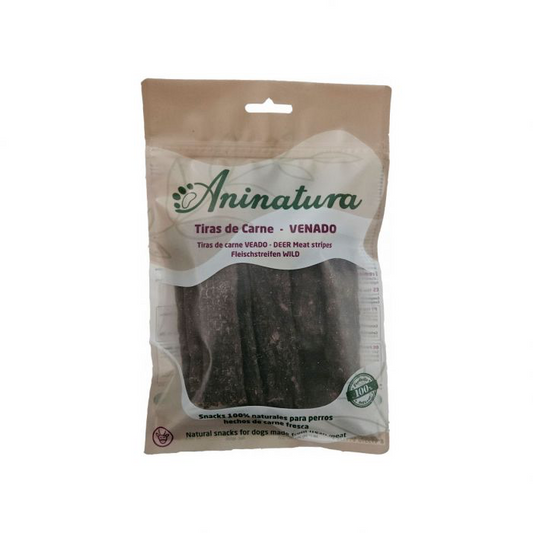 Aninatura Snack tiras de carne pura de venado 150 g