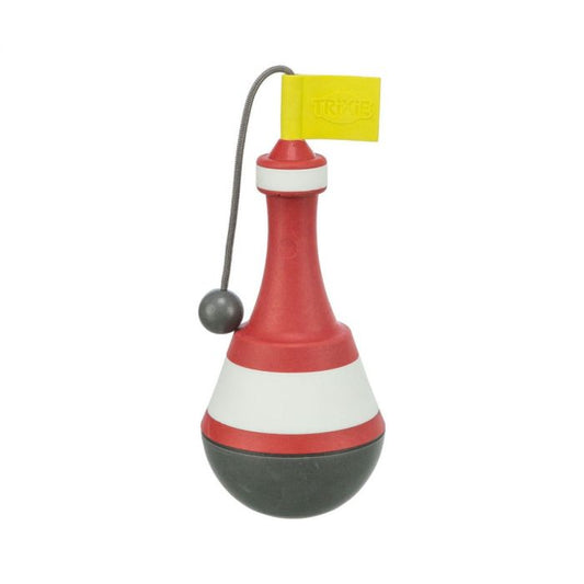 Trixie Juguete Boya acuática de 19 cm para snacks con cuerda